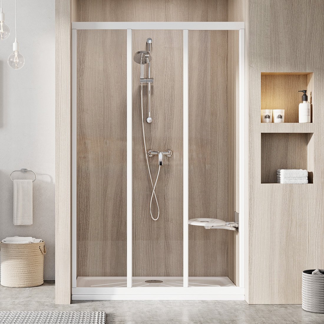 Душевая дверь Ravak Supernova ASDP3-120 см белый профиль, прозрачное стекло