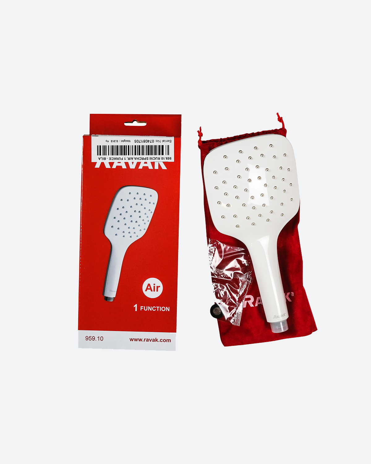 Душевая лейка Ravak Air 959.10 белая