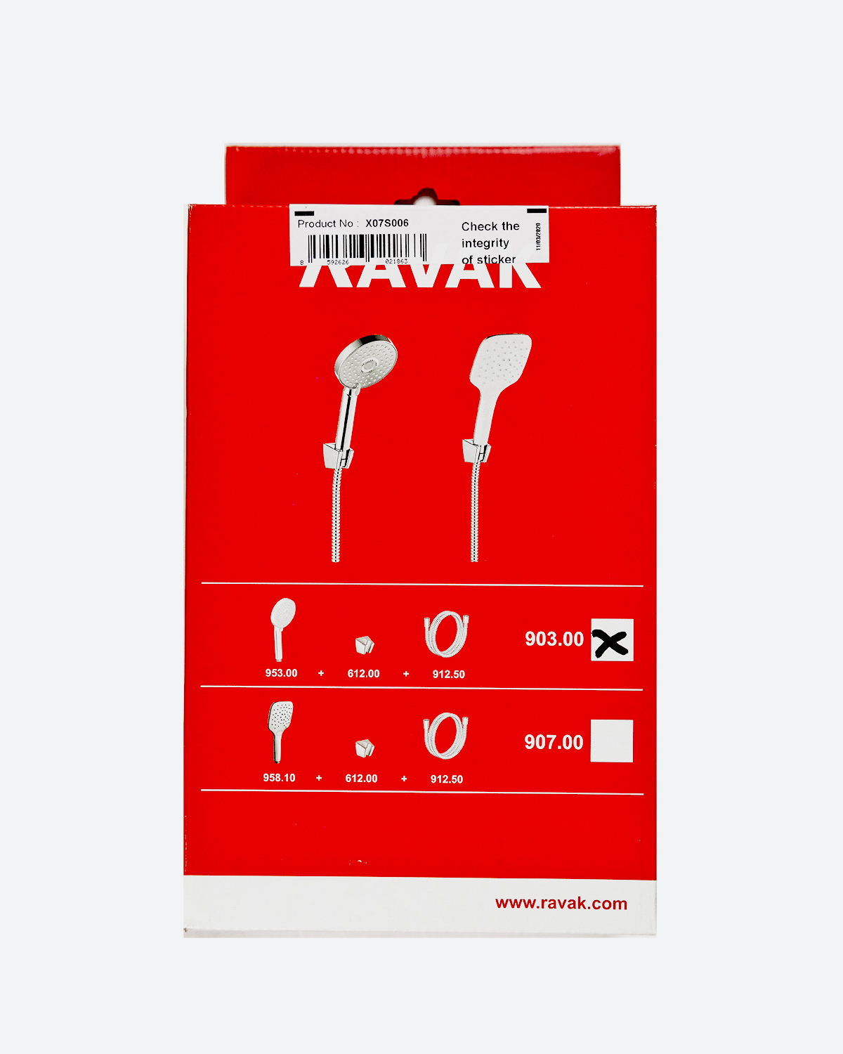 Душевой набор с держателем Ravak 903.00