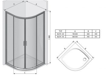    Ravak Blix BLCP4-80 +