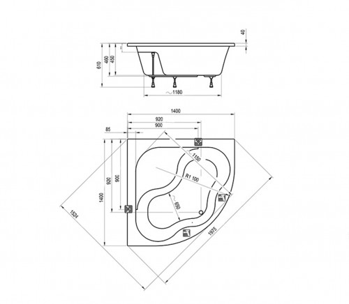    Ravak Gentiana 140x140
