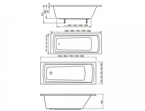  Ravak Domino Plus 180x80